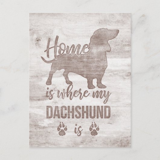 Thuis is waar mijn Dachshund Doxie Teckel Lover is Briefkaart (Voorkant)