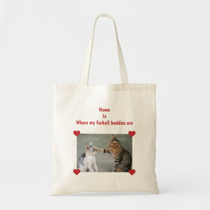 Thuis is waar mijn furball buddies zijn   Katten F Tote Bag
