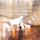Thuis is waar mijn geiten ruiten raamsticker (Vel 2)