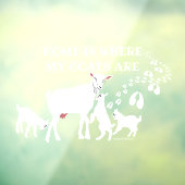 Thuis is waar mijn geiten ruiten raamsticker (Vel 3)