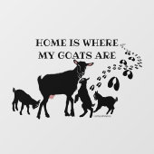 Thuis is waar mijn geiten zijn raamsticker (Vel)