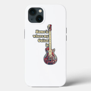 Thuis is waar mijn gitaar is. motivatie woorden Case-Mate iPhone case