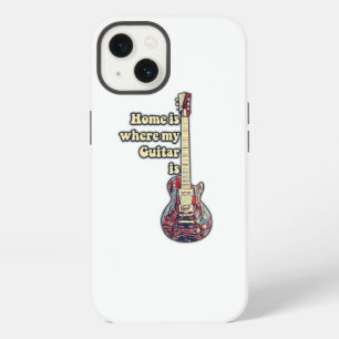 Thuis is waar mijn gitaar is. motiverende woorden iPhone 13 hoesje