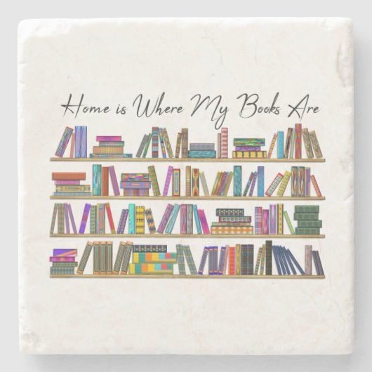 Thuis is waar mijn hart ligt stenen onderzetter (Voorkant)