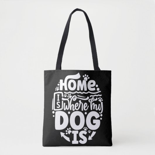 Thuis is waar mijn hond Canvas tas is, het Tas van (Voorkant)