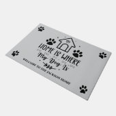 Thuis is waar mijn hond is deurmat (Schuin)