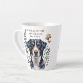 Thuis is waar mijn hond is" Kleine Latte Mok (Linkerhoek)