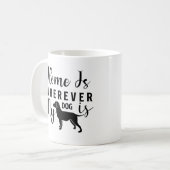 Thuis is waar mijn hond is koffiemok (Voorkant links)
