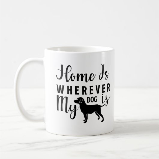 Thuis is waar mijn hond is koffiemok (Links)
