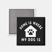 Thuis is waar mijn hond is magneet (Voorkant / Achterkant)