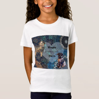 Thuis is waar mijn hond is t-shirt