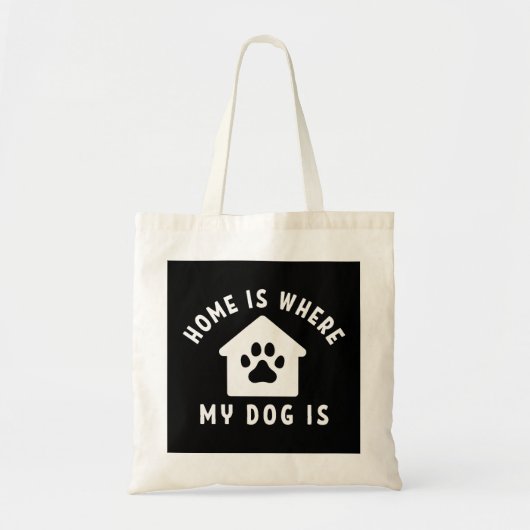 Thuis is waar mijn hond is tote bag (Voorkant)