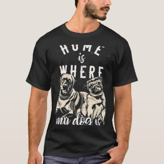 Thuis is waar mijn hond is - Vintage Labrador en P T-shirt