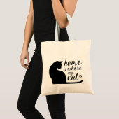 Thuis is waar mijn kat Canvas tas is (Voorkant (product))