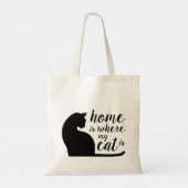 Thuis is waar mijn kat Canvas tas is (Achterkant)