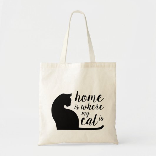 Thuis is waar mijn kat Canvas tas is (Voorkant)