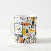 Thuis is waar mijn kat de Monogrammen Naam Kitchen Koffiemok (Voorkant links)