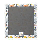 Thuis is waar mijn kat de monogramnaam is notitieblok (Voorkant)