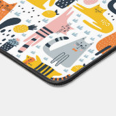 Thuis is waar mijn kat de Monogramnaam Patroon is Bureaumat (Hoek)