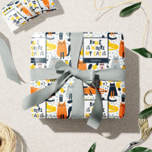 Thuis is waar mijn kat de Monogramnaam Patroon is