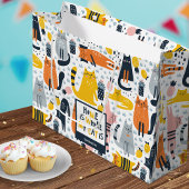 Thuis is waar mijn kat de Monogramnaam Patroon is Groot Cadeauzakje