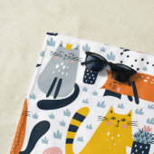 Thuis is waar mijn kat de Monogramnaam Patroon is Strandlaken (In situ)