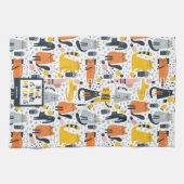 Thuis is waar mijn kat de Monogramnaam Patroon is Theedoek (Horizontaal)