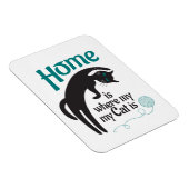 Thuis is waar mijn kat een kaart is magneet (Rechterzijde)