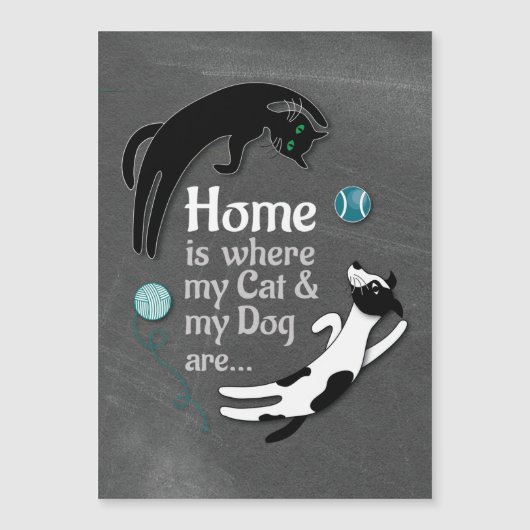 Thuis is waar mijn kat en mijn hond zijn (Voorkant)