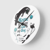 Thuis is waar mijn kat en mijn hond zijn ronde klok (Hoek)