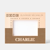 Thuis is waar mijn kat hond is aangepaste naam gegraveerde lijstjes (Voorkant)