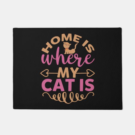Thuis is waar mijn kat is deurmat (Voorkant)