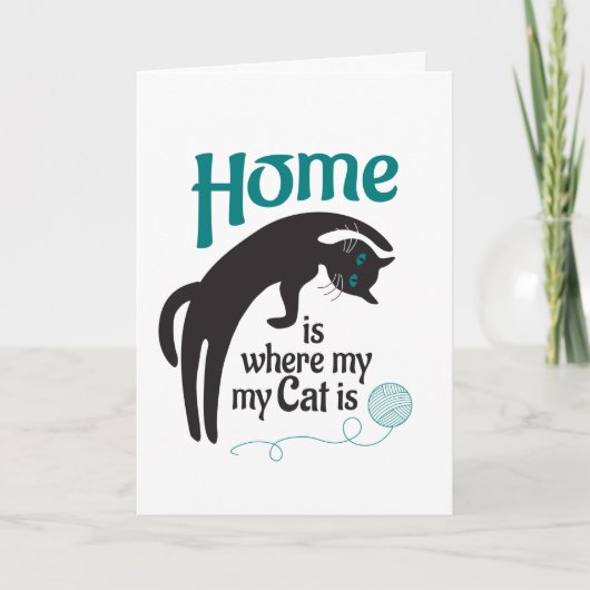 Thuis is waar mijn kat is kaart (Voorkant)