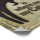 Thuis is waar mijn kat is poster (Hoek)