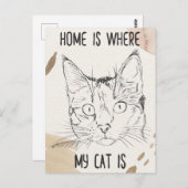 Thuis Is Waar Mijn Kat Is, Thuis Is Waar Kat Is Briefkaart (Voorkant / Achterkant)