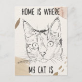 Thuis Is Waar Mijn Kat Is, Thuis Is Waar Kat Is Briefkaart (Voorkant)