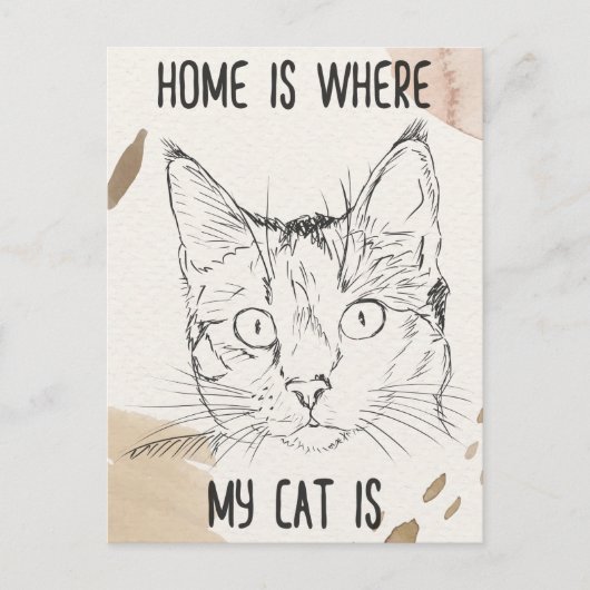 Thuis Is Waar Mijn Kat Is, Thuis Is Waar Kat Is Briefkaart (Voorkant)