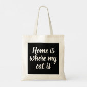 Thuis Is Waar Mijn Kat Is Tote Bag (Achterkant)