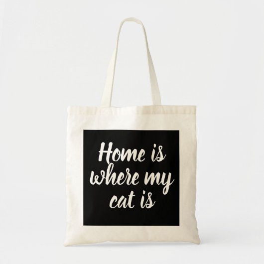 Thuis Is Waar Mijn Kat Is Tote Bag (Voorkant)