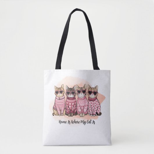 Thuis is waar mijn kat is tote bag (Voorkant)