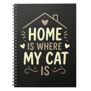 Thuis Is Waar Mijn Kat Op Haar Gemak Is Kat Liefhe Notitieboek