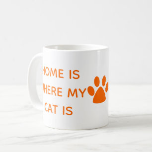 Thuis is waar mijn kat Oranje is Koffiemok