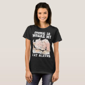 Thuis is waar mijn kat slaapt t-shirt (Voorkant volledig)