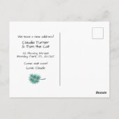 Thuis is waar mijn kat woont met bewegende aankond briefkaart (Achterkant)