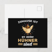 Thuis is waar mijn kippen zijn briefkaart (Voorkant / Achterkant)