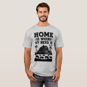 Thuis is waar mijn kudde is t-shirt (Voorkant volledig)