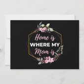Thuis is waar mijn moeder is feestdagenkaart (Voorkant)