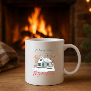 Thuis is waar mijn moeder is Gezellige winter wa Koffiemok