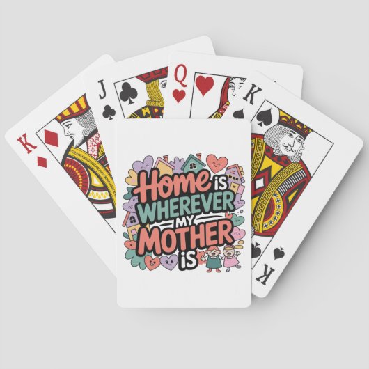 Thuis Is Waar Mijn Moeder Is Pokerkaarten (Achterkant)