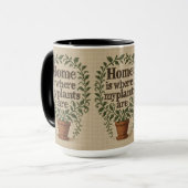 Thuis is waar mijn Planten premium Mok zijn (Voorkant links)